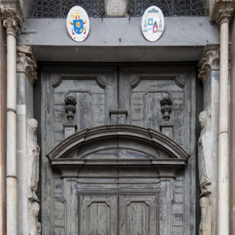 Duomo Di Cremona. Particolari Portale.